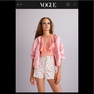 Rebecca Taylor Floral High Waist Twill Short Sz2⚡️